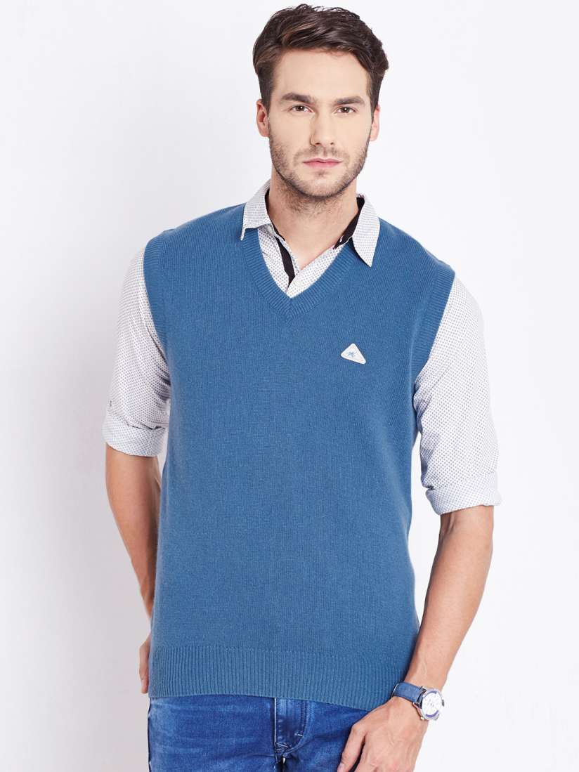 Buy Monte Carlo Men Blue Sweater Sweaters for Men 1453985 Myntra