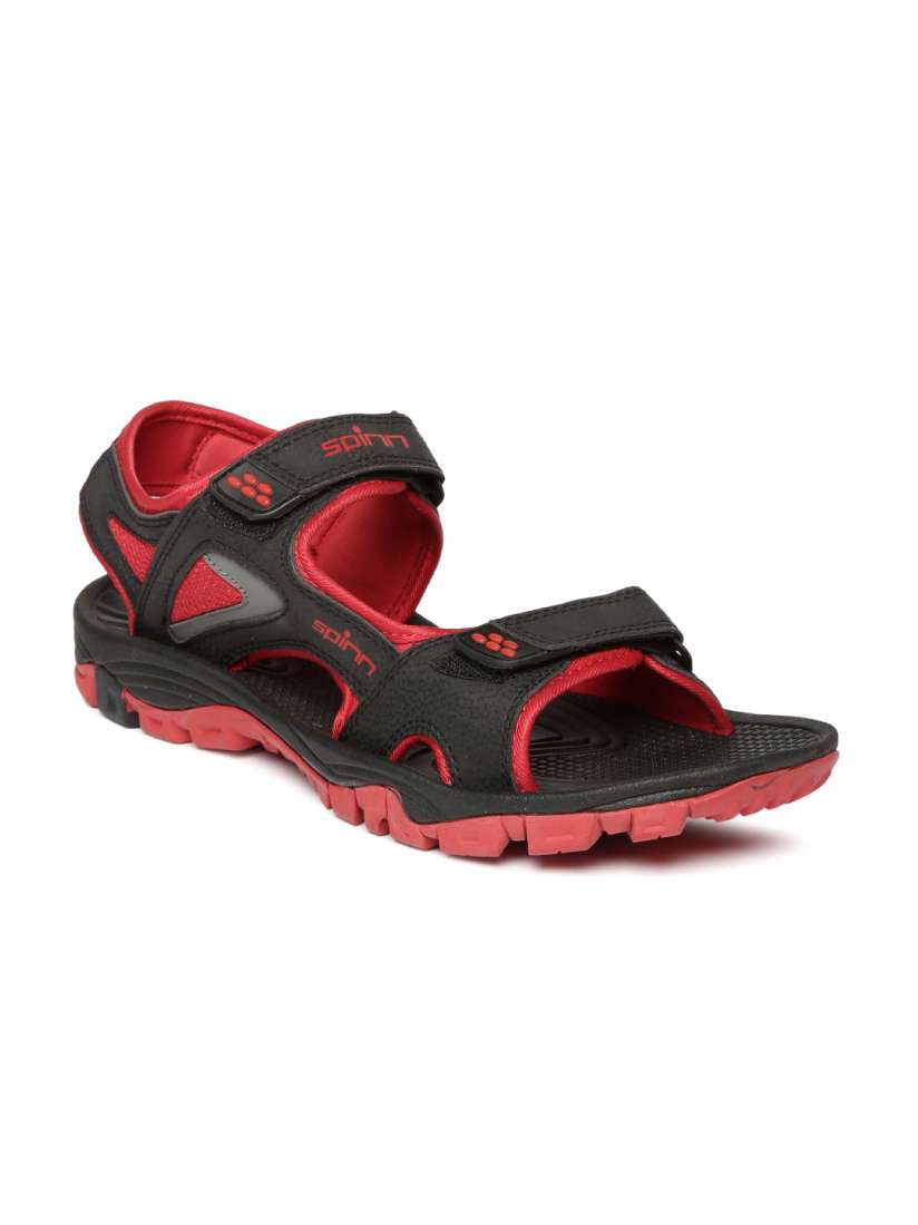 Buy Spinn Men Black Red Flo Sports Sandals Sandals for Men 1454784 Myntra
