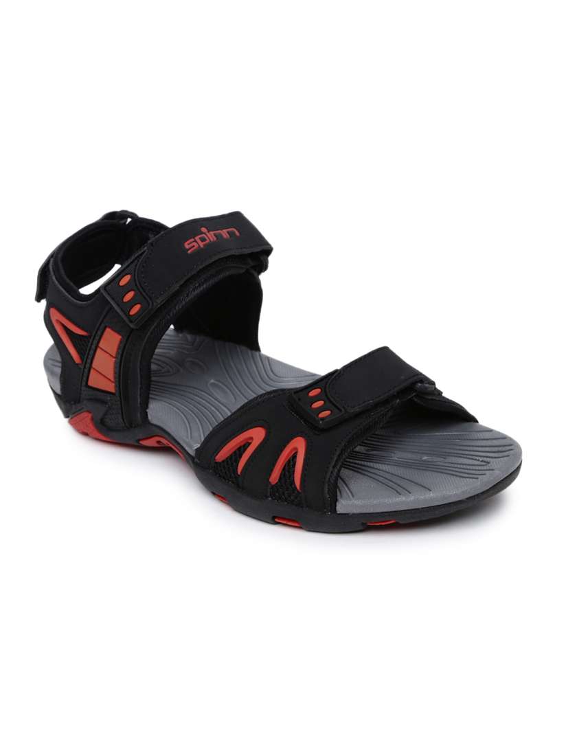 Buy Spinn Men Black Stride Sports Sandals Sandals for Men 1454805 Myntra