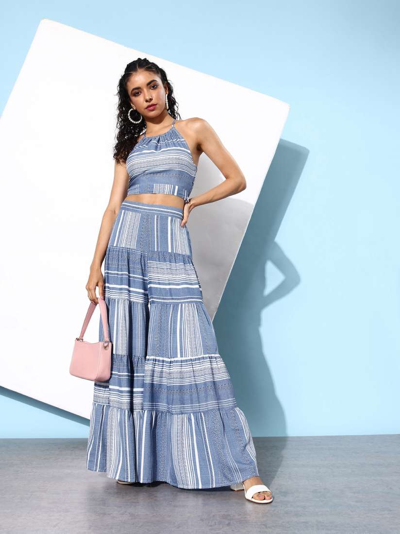 Jumpsuit skirt on myntra shop
