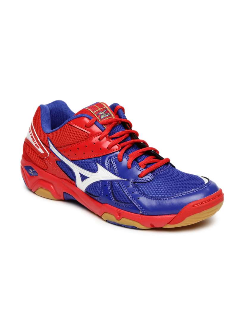 Buy Mizuno Men Blue Red Wave Twister 4 Indoor Shoes Sports Shoes for Men 1455795 Myntra
