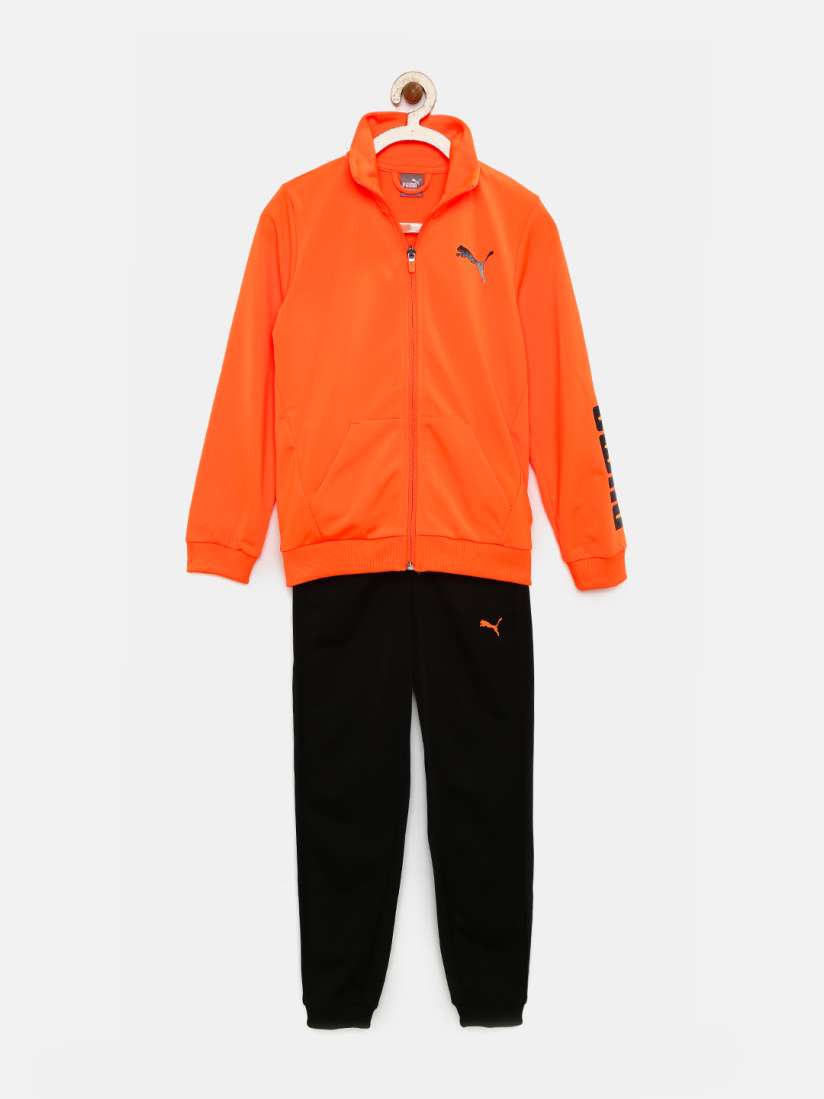 Buy PUMA Boys Neon Orange Black Polyester Rebel Tracksuit Tracksuits for Boys 1456620 Myntra