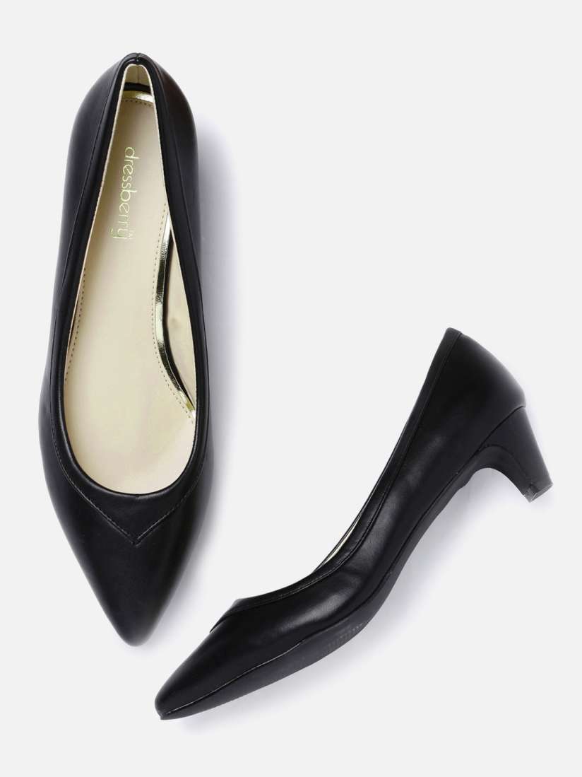 Myntra black heels on sale