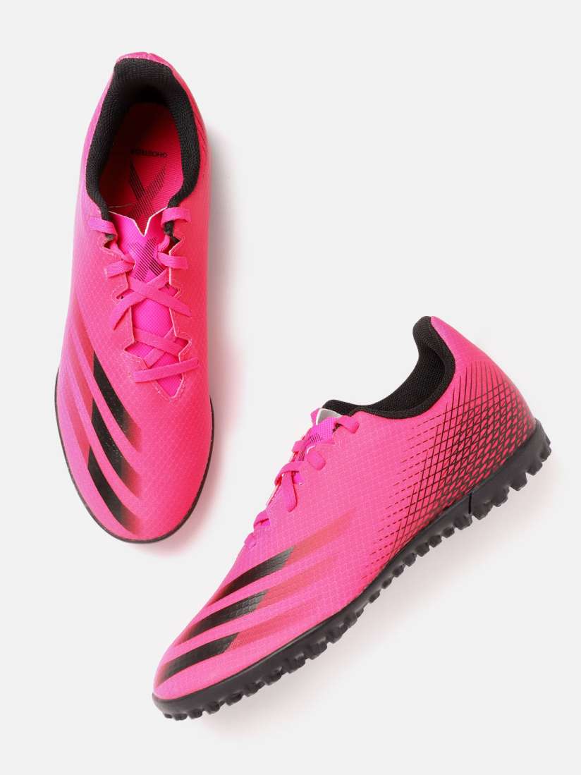 Buy ADIDAS Men Pink Black Striped Detail Guayos X Ghosted. 4 Synthetic Grass Football Shoes Sports Shoes for Men 14591828 Myntra