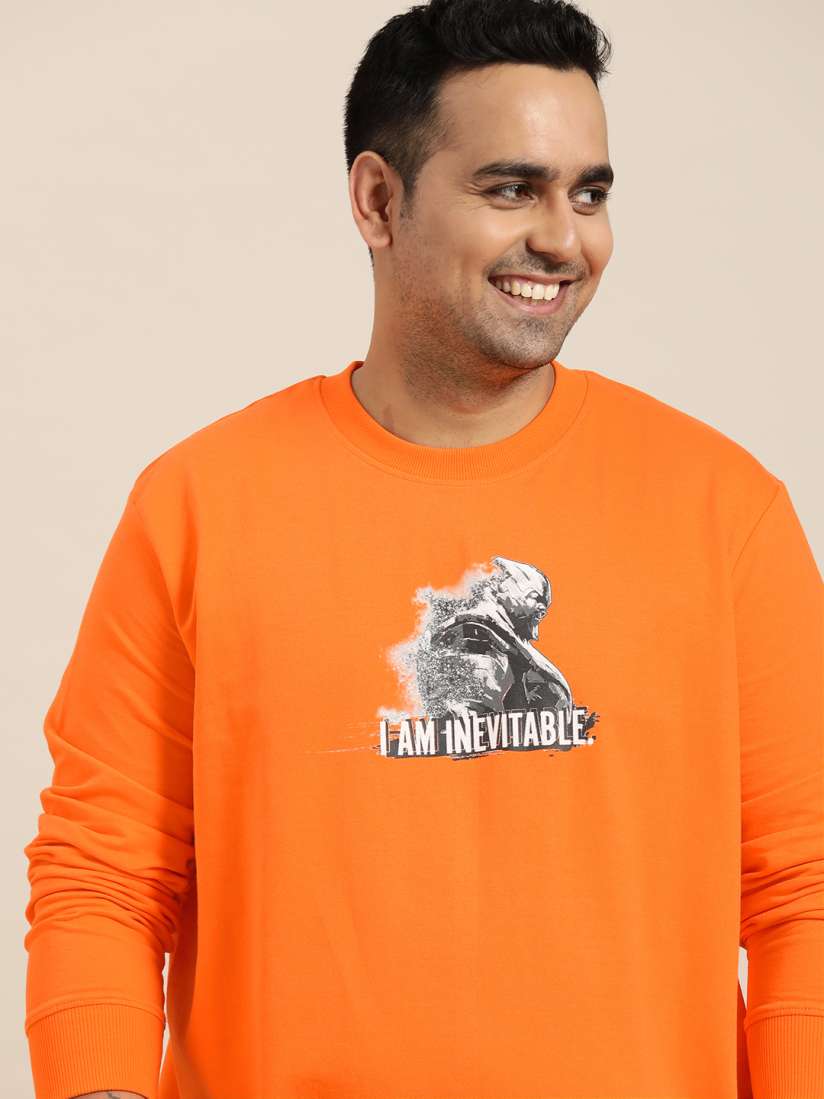 Plus size orange sweatshirt shop