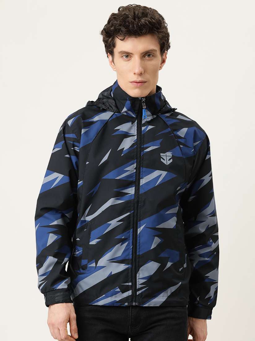 Buy Sports52 wear MEN MULTICOLOURED HOODED RAIN JACKET Rain Jacket for Men 14594796 Myntra