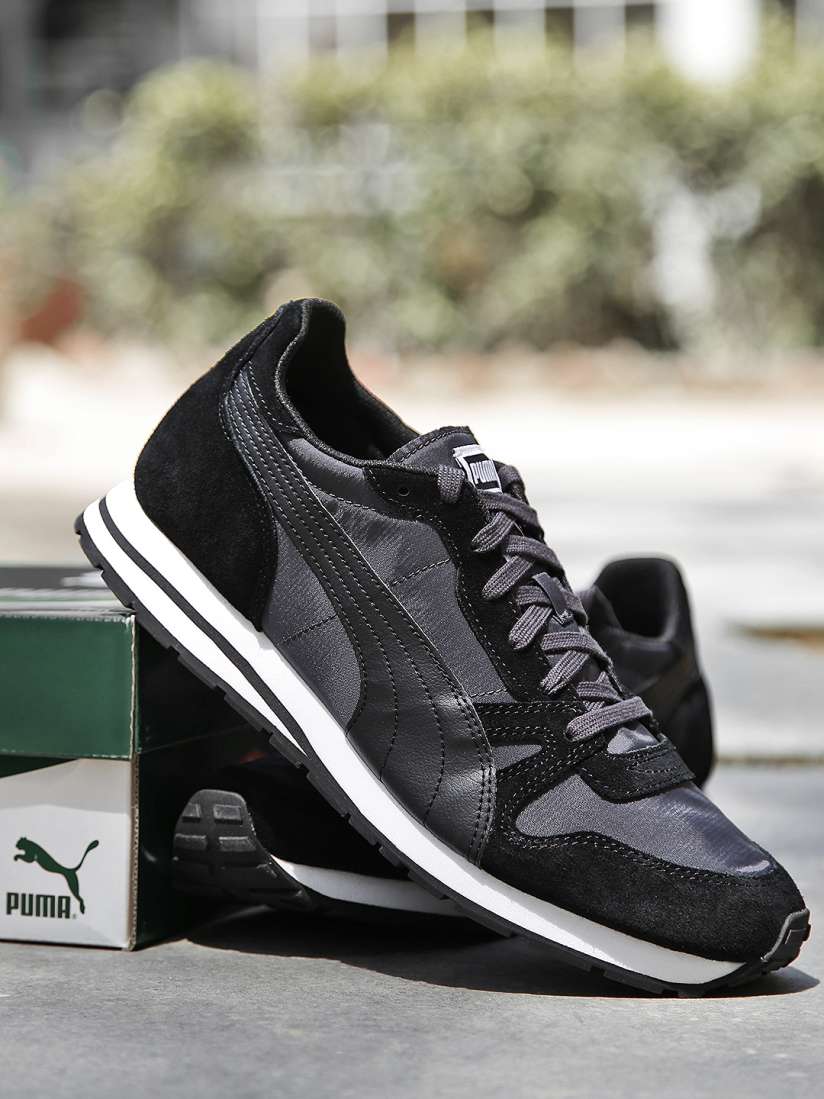 Buy Puma Men Black Grey Yarra Classic Sneakers Casual Shoes for Men 1459636 Myntra