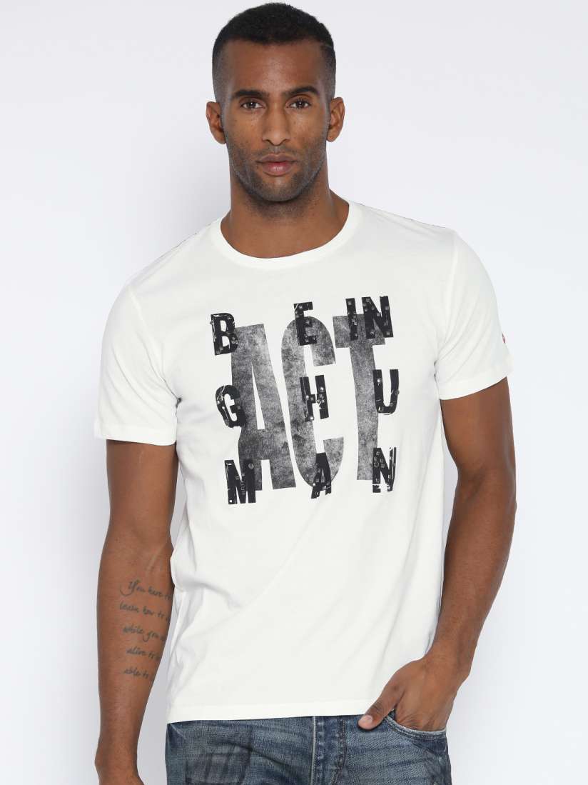 Being human round neck t shirts on sale