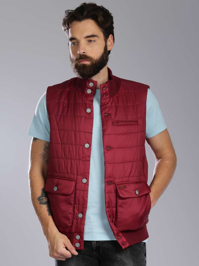 Buy Levis Red Sleeveless Puffer Jacket Jackets for Men 1460561 Myntra