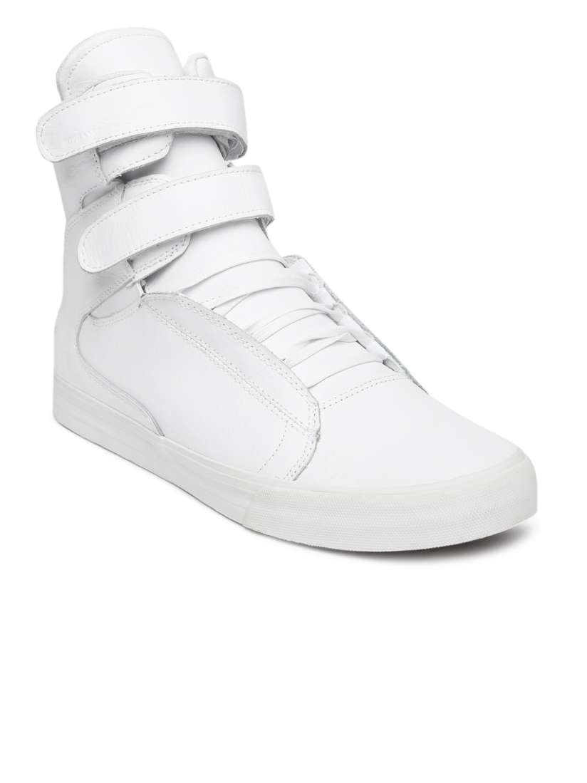 Buy Supra Men White Solid High Top Sneakers Casual Shoes for Men 1460585 Myntra