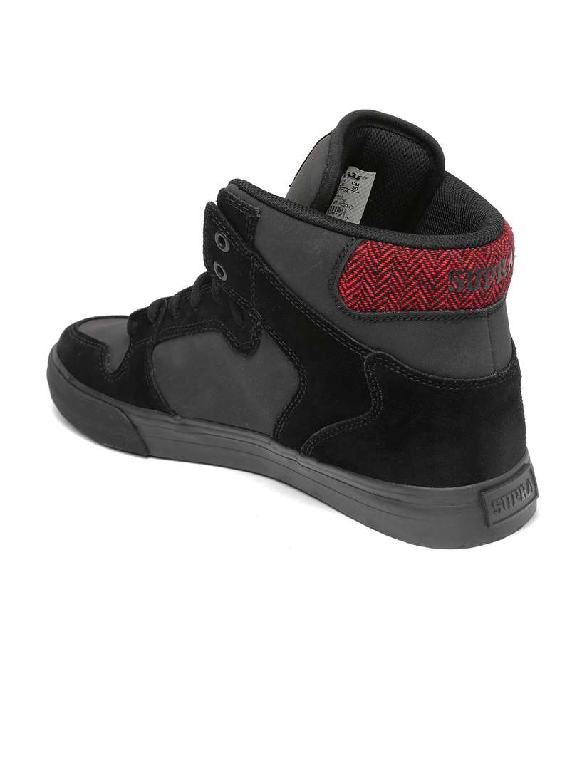 Black Suede Supra High Tops Black And Red SUPRA Skytop Men's Shoes