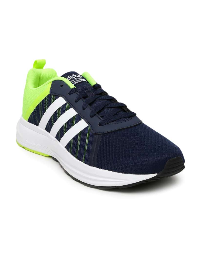Buy ADIDAS NEO Men Navy Neon Green Cloudfoam Mercury Sneakers Casual Shoes for Men 1461368 Myntra
