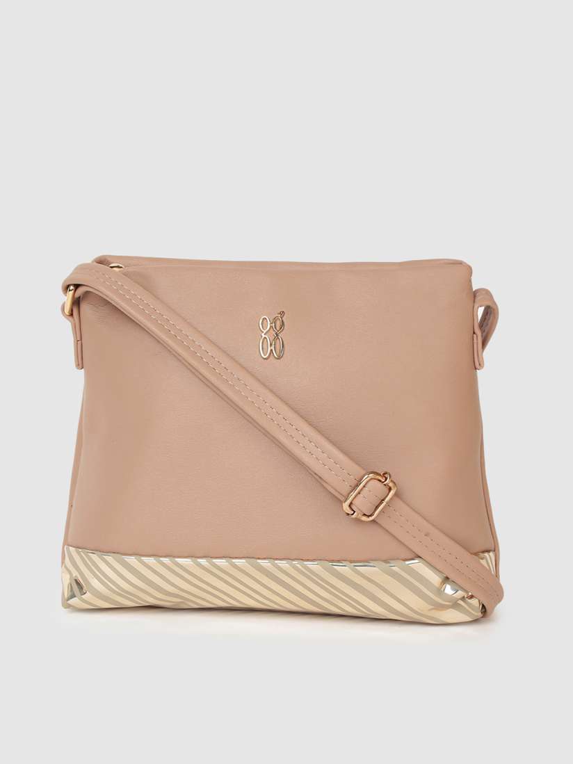 Buy Baggit Beige Stripe Printed Structured Sling Bag Handbags for Women 14619130 Myntra