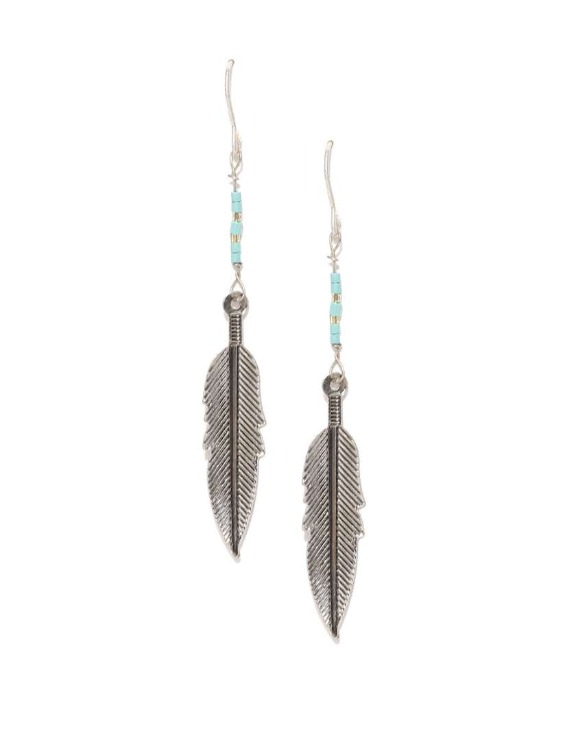 Feather earrings myntra shop