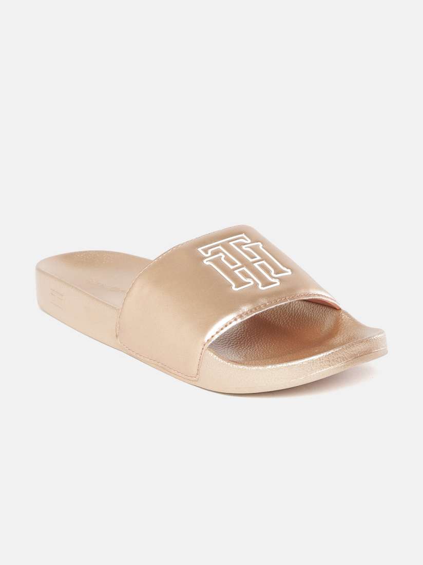 Rose gold tommy sliders online