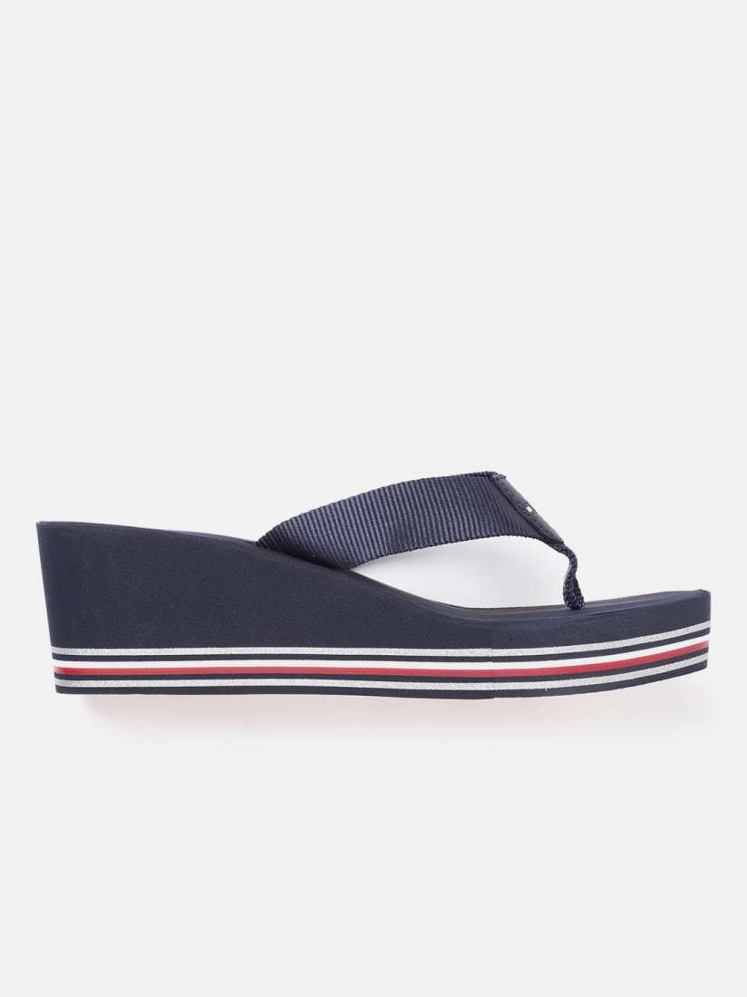 Buy Tommy Hilfiger Women Navy Blue Solid Wedges Heels for Women 14627798 Myntra
