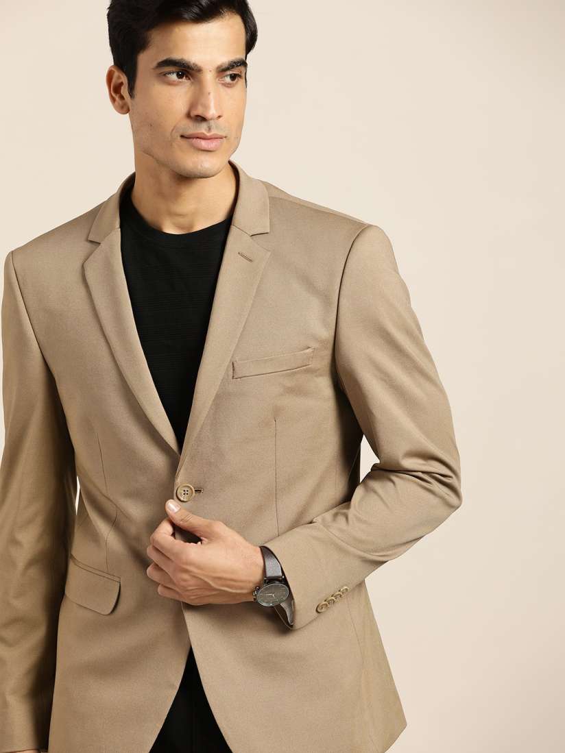 Buy INVICTUS Men Beige Solid Regular Fit Casual Blazer Blazers for Men 14633542 Myntra