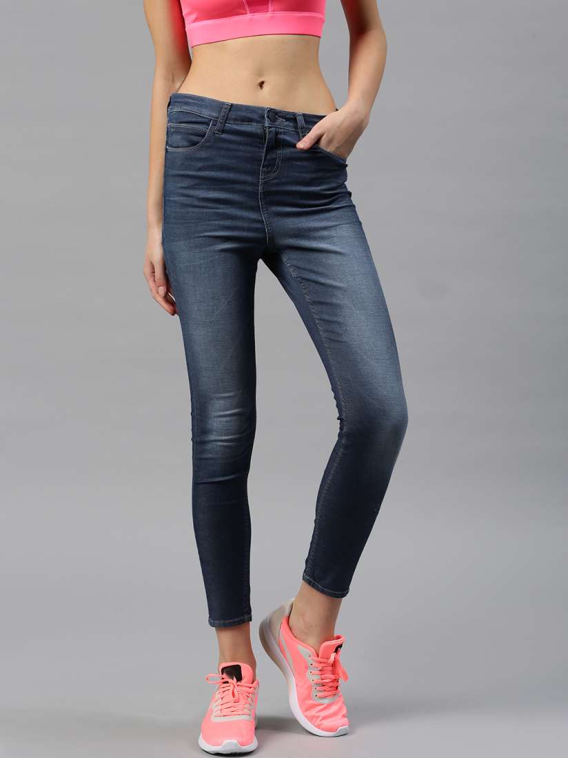 Buy HRX by Hrithik Roshan Women Blue Super Skinny Fit Stretchable Jeans Jeans for Women 1463374 Myntra