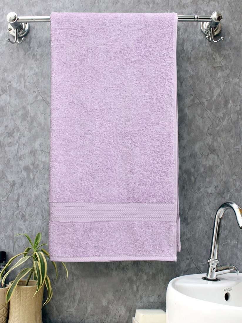 Buy BOMBAY DYEING Violet Solid Cotton 450 GSM Estria Bath Towel Bath Towels for Unisex 14638342 Myntra