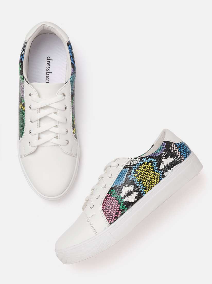 Buy DressBerry Women Multicoloured Snakeskin Print Sneakers Casual Shoes for Women 14640946 Myntra