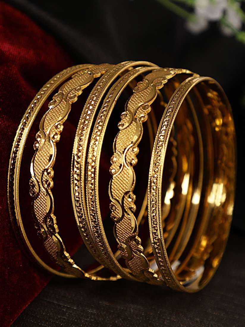 Gold plated bangles set online