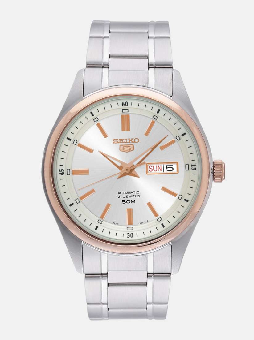 Buy SEIKO Men Off White Skeleton Multifunction Dial Watch SNKN90K1 Watches for Men 1464711 Myntra