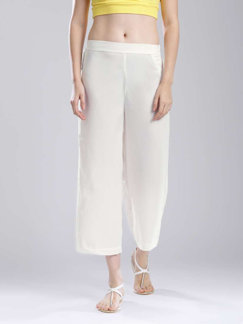 Myntra white palazzo online