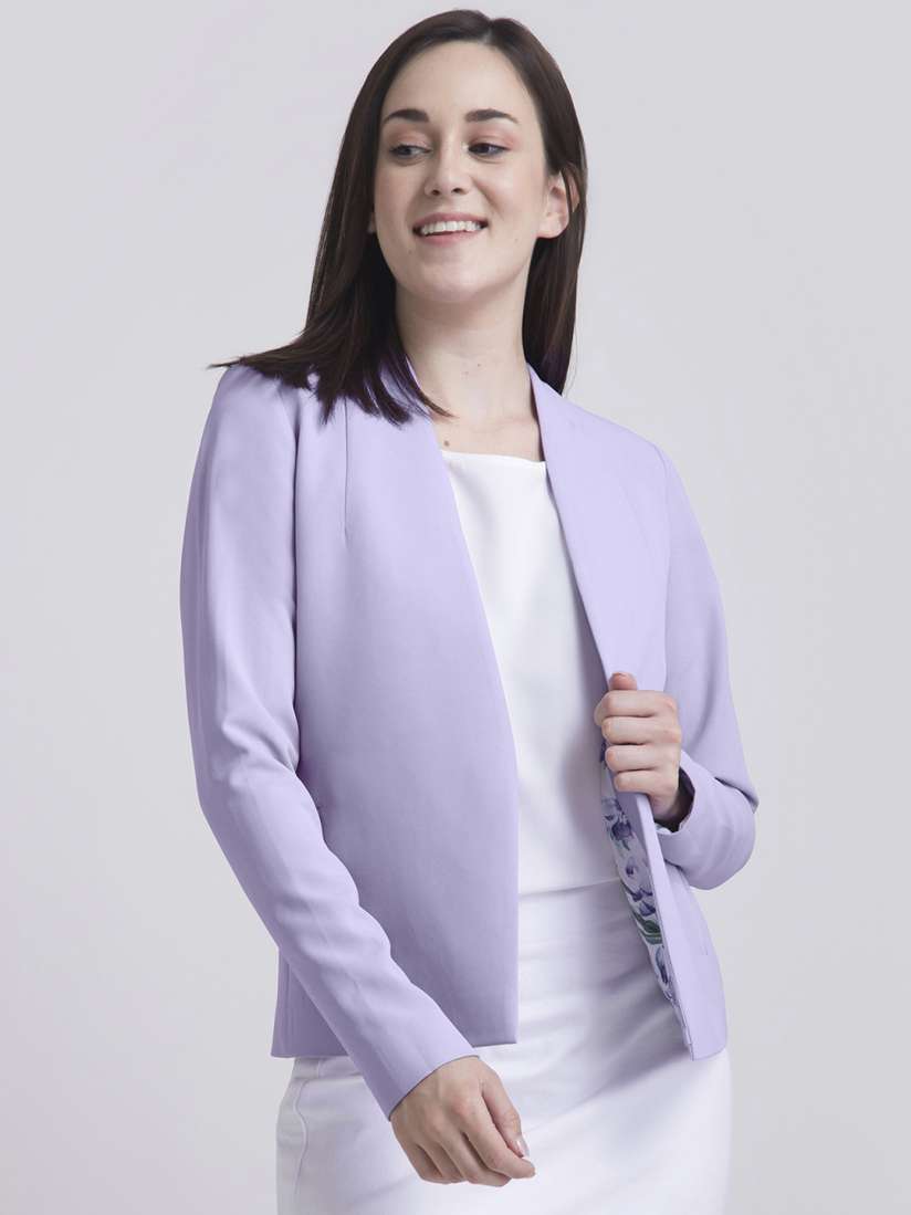 Buy FableStreet Women Purple Anti Wrinkle and Stretchable Formal Blazer Blazers for Women 14711358 Myntra