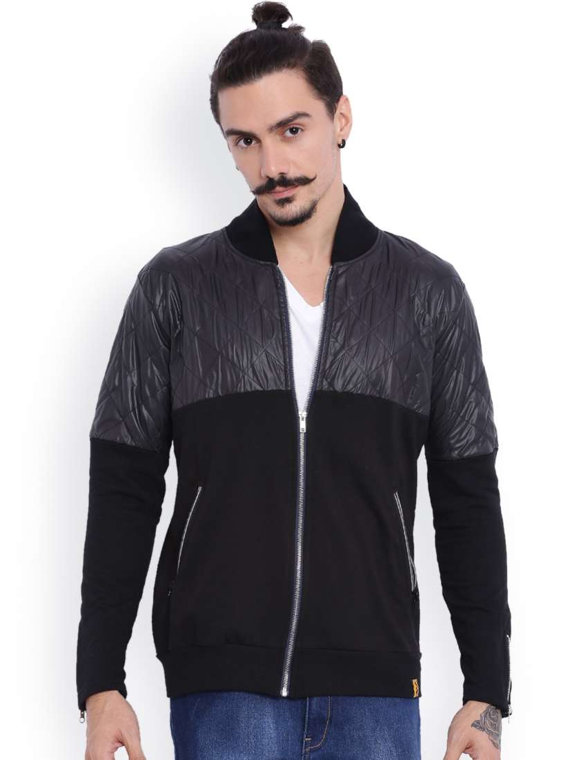 Campus sutra black bomber jacket clearance