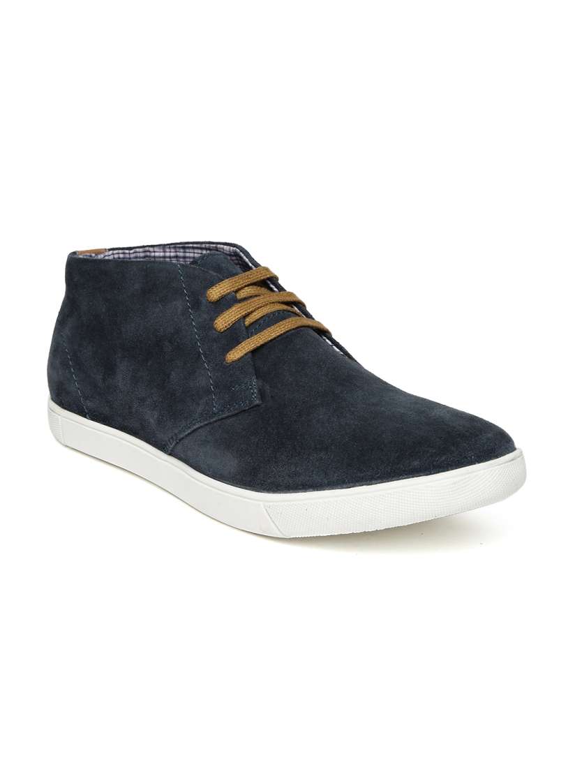 Buy Footin Men Navy Solid Suede Derby Shoes Casual Shoes for Men 1472572 Myntra