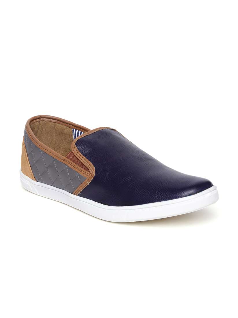 Buy Footin Men Blue Colourblocked Slip On Sneakers Casual Shoes for Men 1472582 Myntra