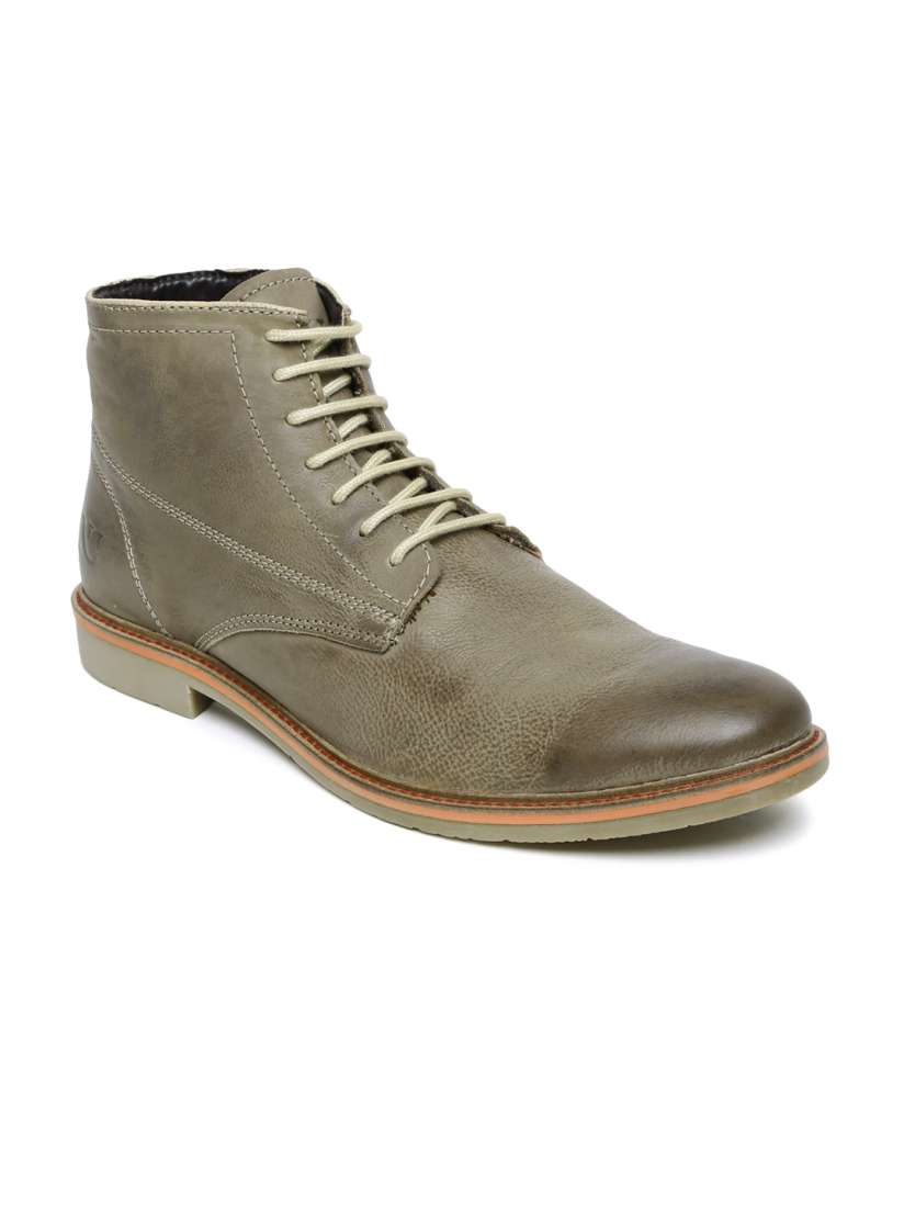 Buy Numero Uno Men Brown Leather Boots Boots for Men 1473374 Myntra