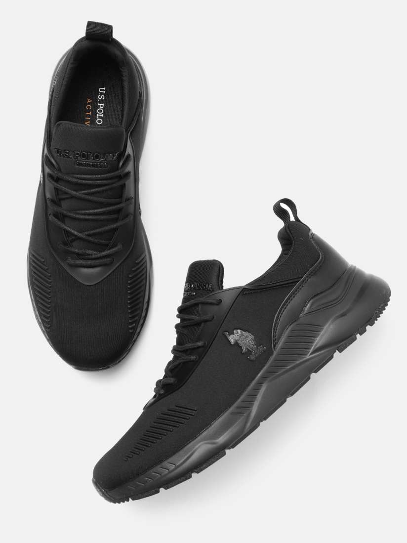 Black polo casual shoes hotsell
