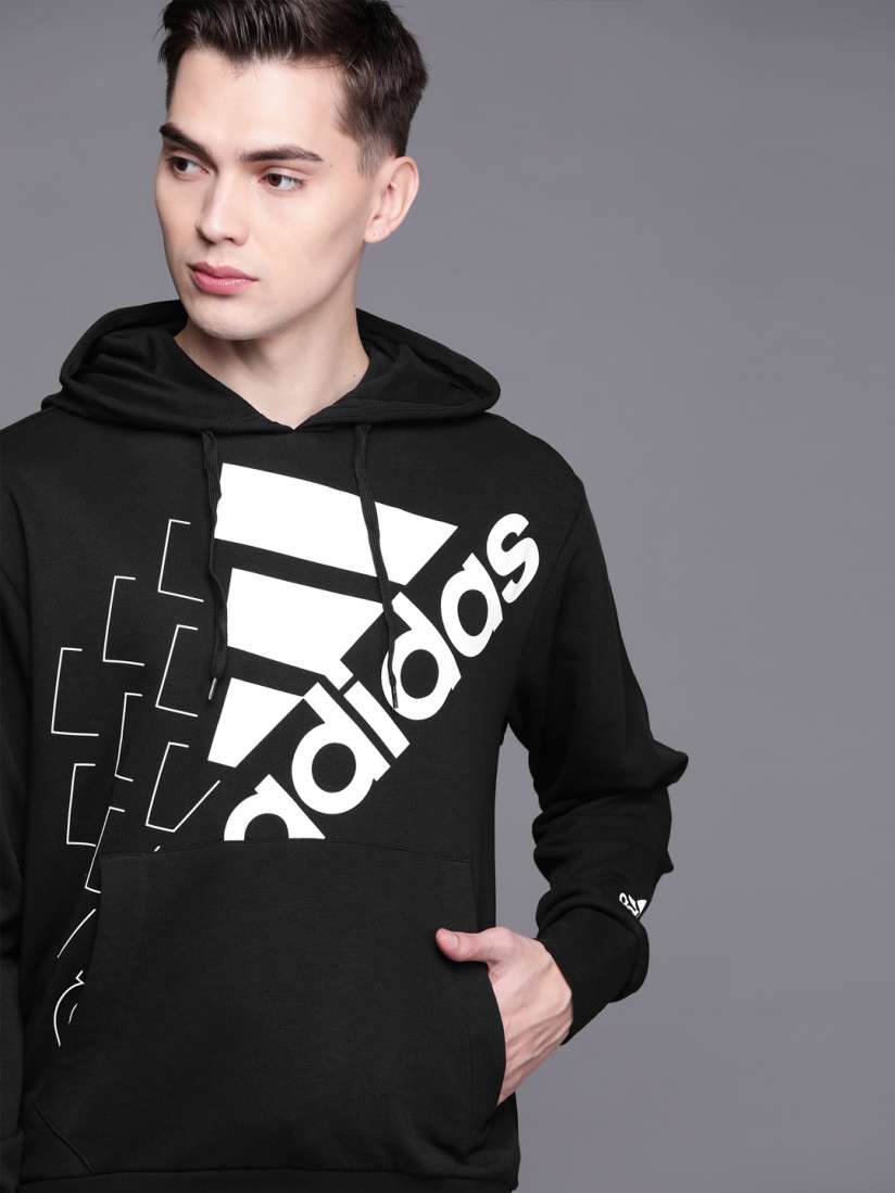 Adidas black white sweatshirt online