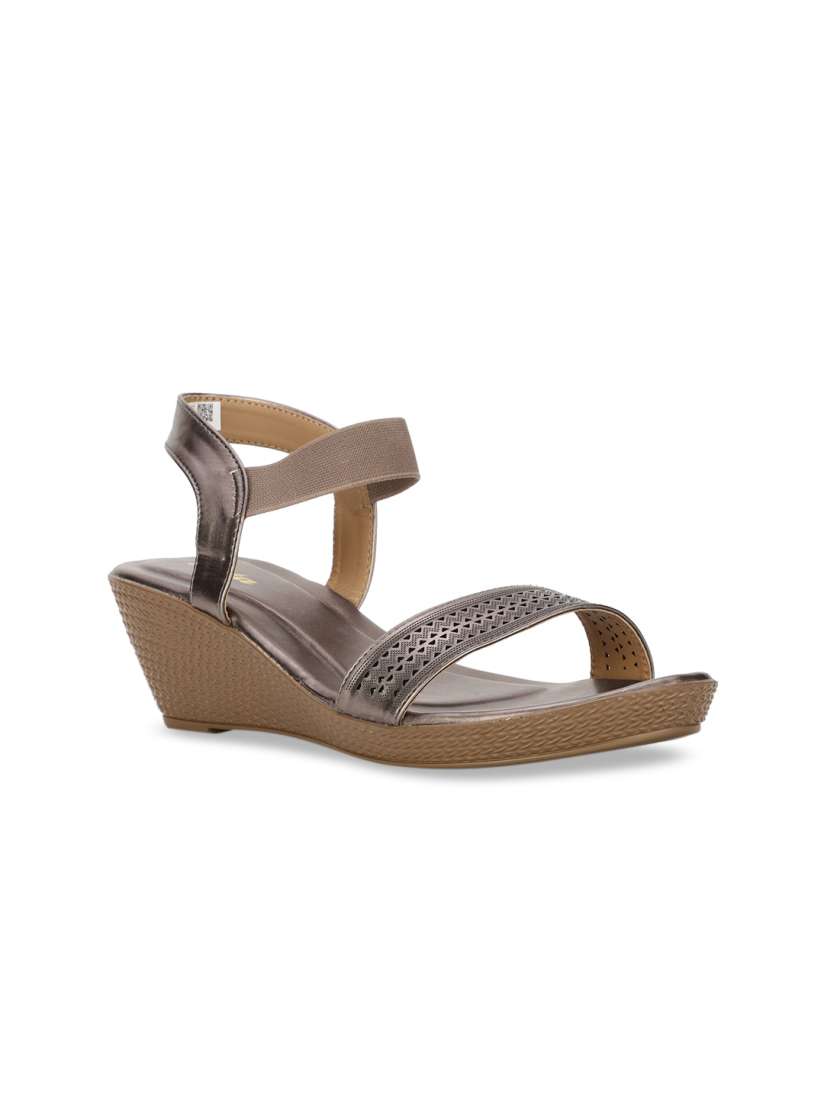 Buy Bata Copper Toned Wedge Sandals with Laser Cuts Heels for Women 14764520 Myntra