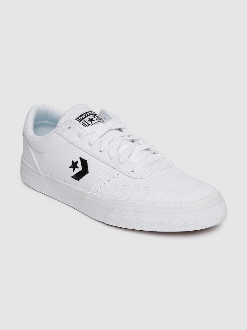 Buy Converse Men White Brand Logo Embroidered Boulevard Sneakers Casual Shoes for Men 14765072 Myntra