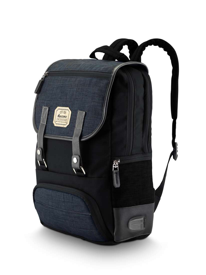 Buy Harissons Unisex Grey Blue 14 Inch Laptop Backpack with Hip Strap Backpacks for Unisex 14765924 Myntra