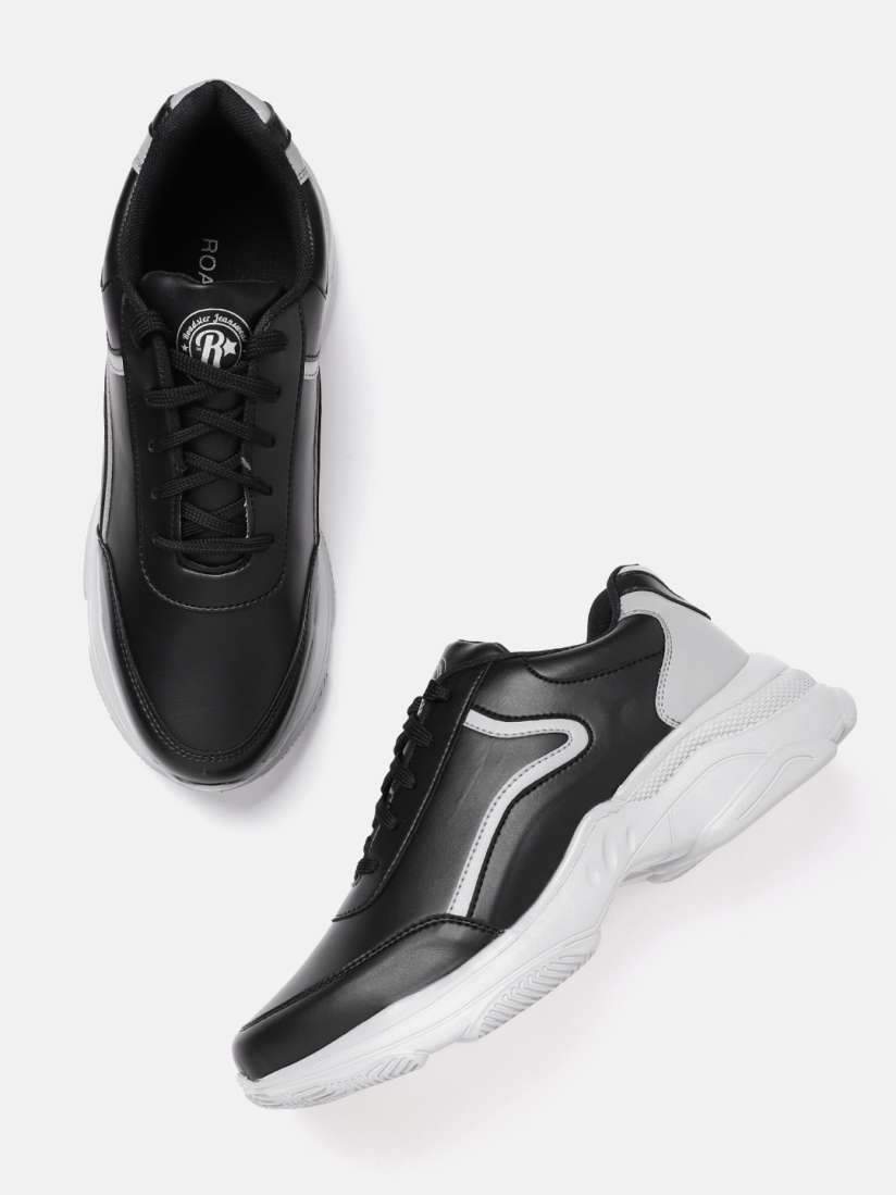 Buy Roadster Men Black Grey Solid Sneakers Casual Shoes for Men 14769852 Myntra