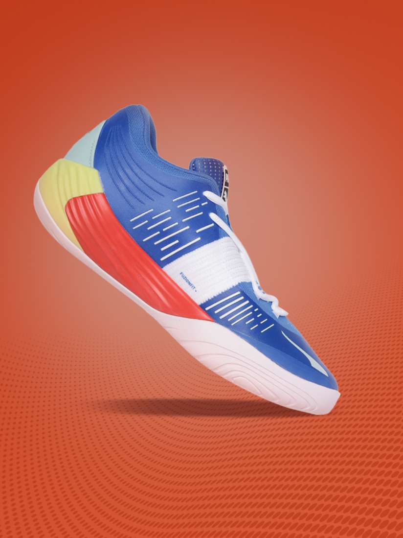 Puma basketball shoes blue and orange deals