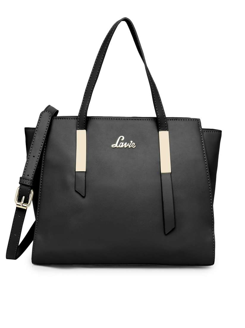 Buy Lavie Black Solid Structured Shoulder Bag Handbags for Women 14776258 Myntra