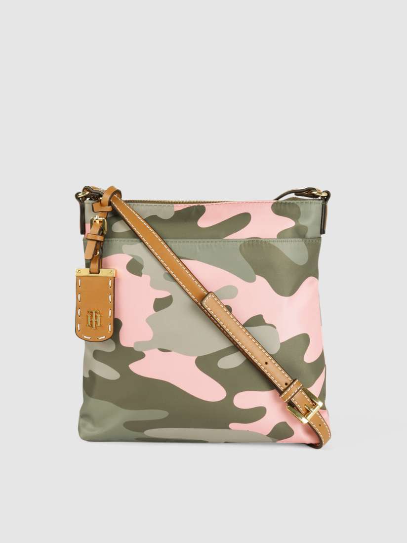 Buy Tommy Hilfiger Olive Green Camouflage Printed Sling Bag Handbags for Women 14777320 Myntra