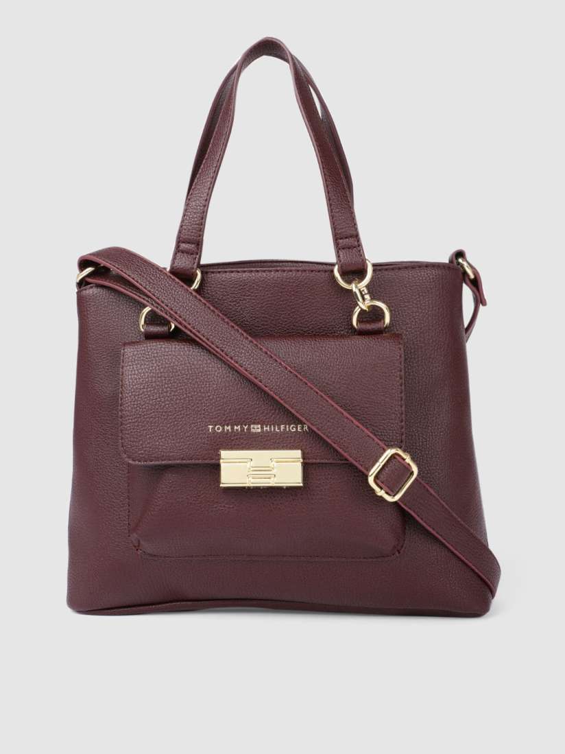 Buy Tommy Hilfiger Burgundy FRANCESCA II SATCHEL Handheld Bag Handbags for Women 14777522 Myntra