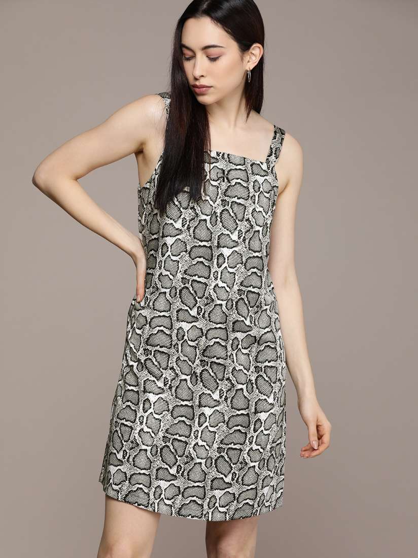 Buy Calvin Klein Jeans White Black Animal Sheath Dress Dresses for Women 14779838 Myntra