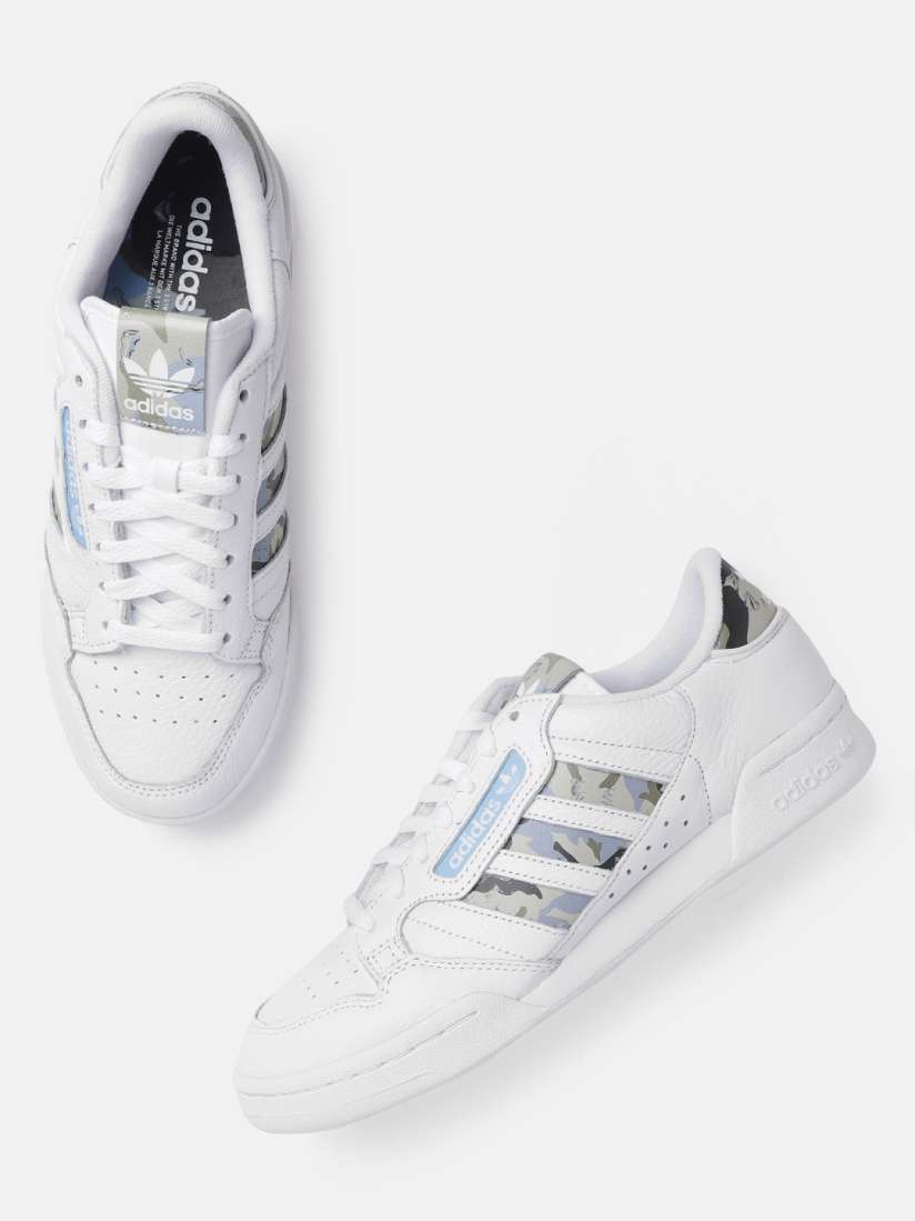 Buy ADIDAS Originals Men White Olive Green Leather Continental 80 Stripe Camouflage Sneakers Casual Shoes for Men 14781220 Myntra