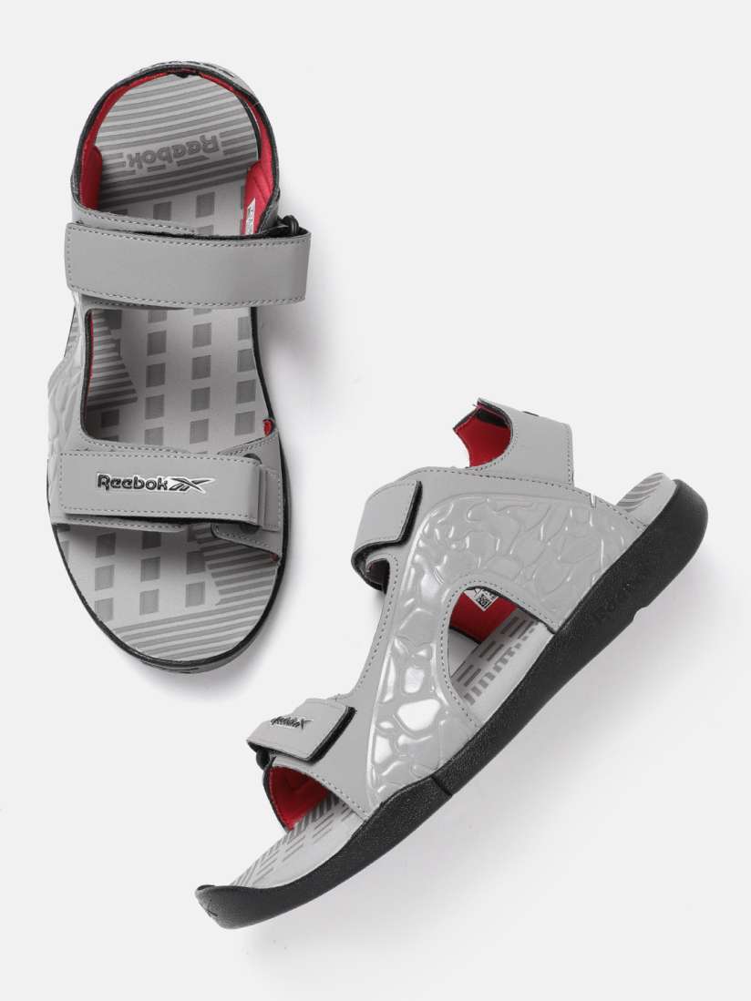 Buy Reebok Men Grey Brand Logo Print Nitro Sports Sandals with Animal Textured Detail Sandals for Men 14781424 Myntra