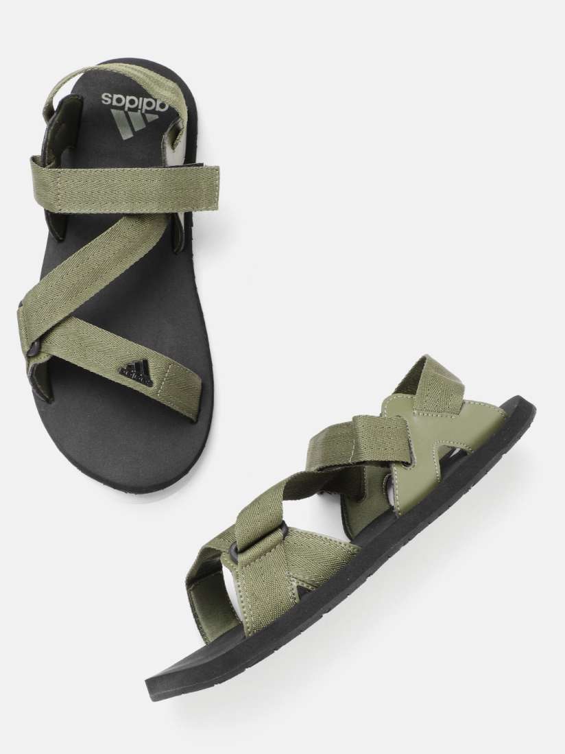 Adidas olive green sandals best sale