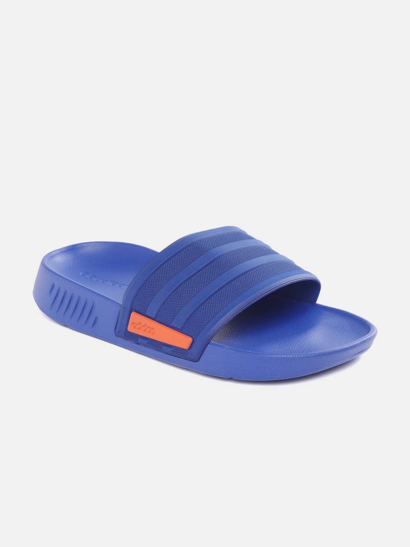 Adidas blue sliders outlet
