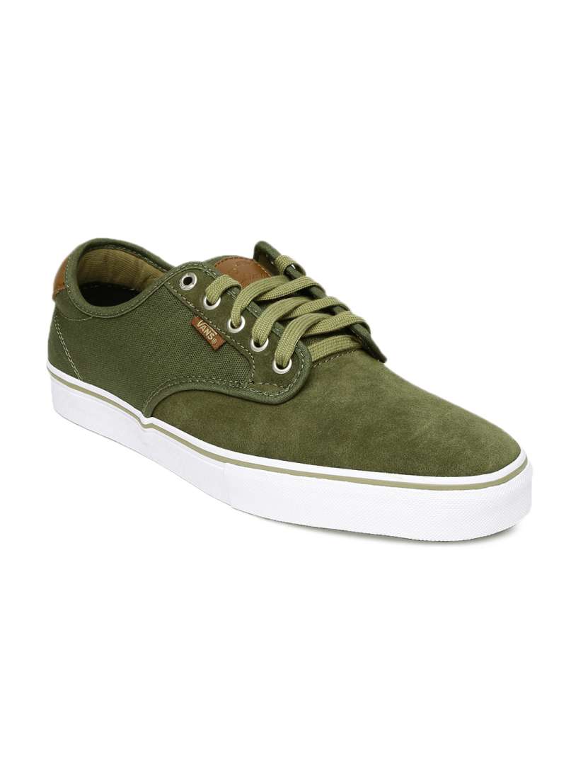 Mens olive vans top