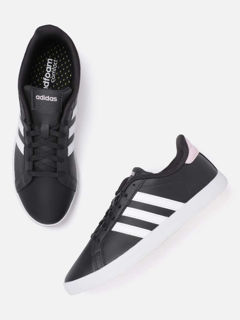 Buy ADIDAS Women Black Solid Leather Courtpoint Sustainable Sneakers Casual Shoes for Women 14783670 Myntra