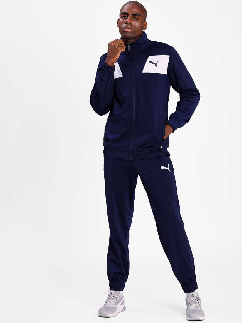 Mens navy puma tracksuit on sale